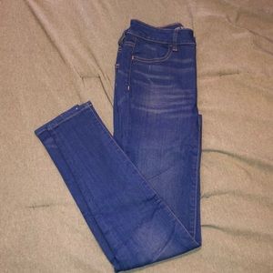 american eagle super super stretch blue denim jean